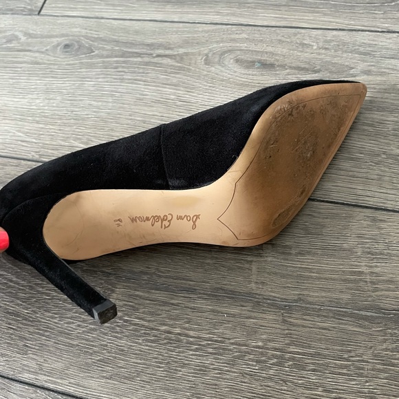 Sam Edelman Black Suede Stiletto Heels Size 8.5 * Pointed Toe - Picture 11 of 11